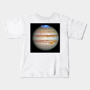 Aurora on Jupiter, HST-ultraviolet image (C029/8233) Kids T-Shirt